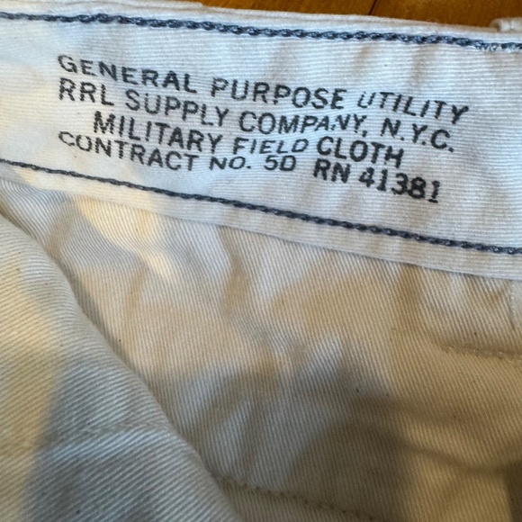 Ralph Lauren Double RL Ivory Flat Front Men Shorts - Picture 8 of 8